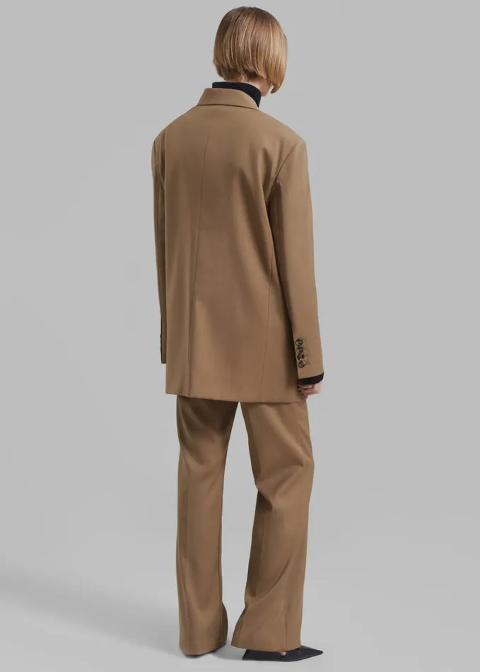 Clothing Women The Frankie Shop Alana Boxy Blazer 8211 Brown