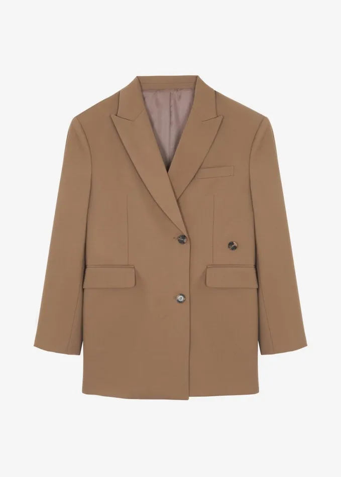 Clothing Women The Frankie Shop Alana Boxy Blazer 8211 Brown