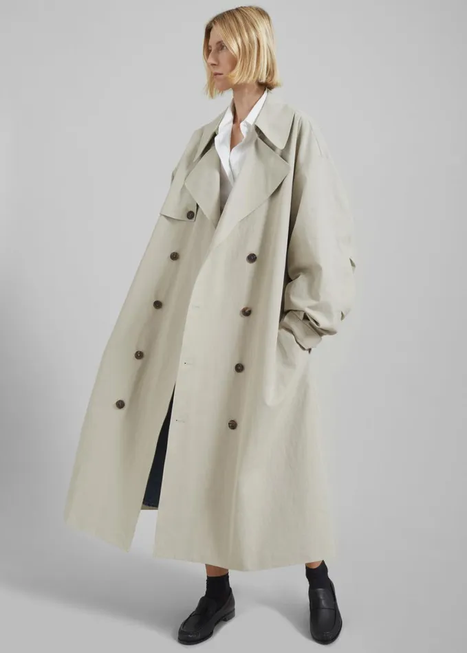 Clothing Women The Frankie Shop Anika Double Breasted Trench Coat 8211 Beige