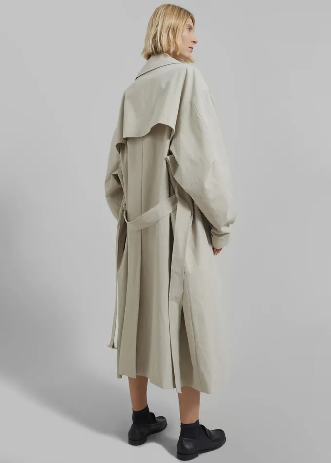 Clothing Women The Frankie Shop Anika Double Breasted Trench Coat 8211 Beige