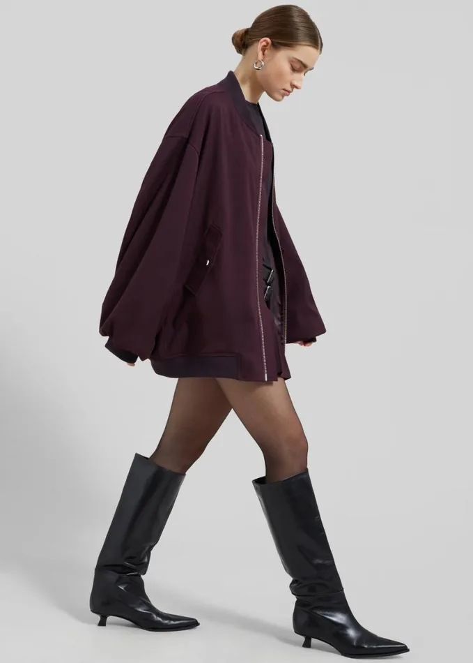 Clothing Women The Frankie Shop Astra Bomber Jacket 8211 Burgundy
