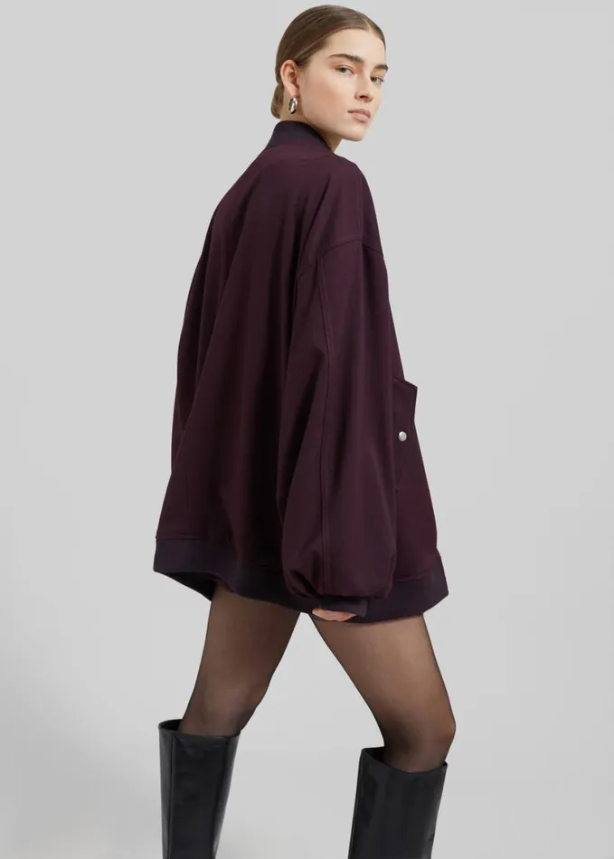 Clothing Women The Frankie Shop Astra Bomber Jacket 8211 Burgundy