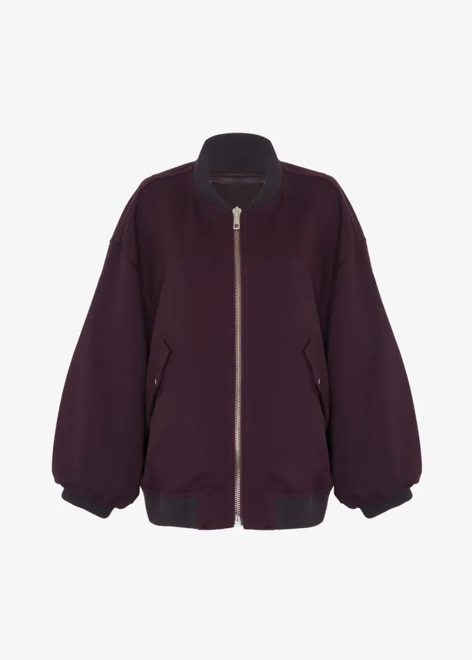 Clothing Women The Frankie Shop Astra Bomber Jacket 8211 Burgundy