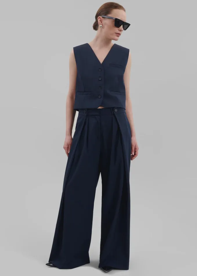 Clothing Women The Frankie Shop Ayah Vest 8211 Navy
