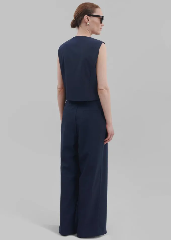 Clothing Women The Frankie Shop Ayah Vest 8211 Navy
