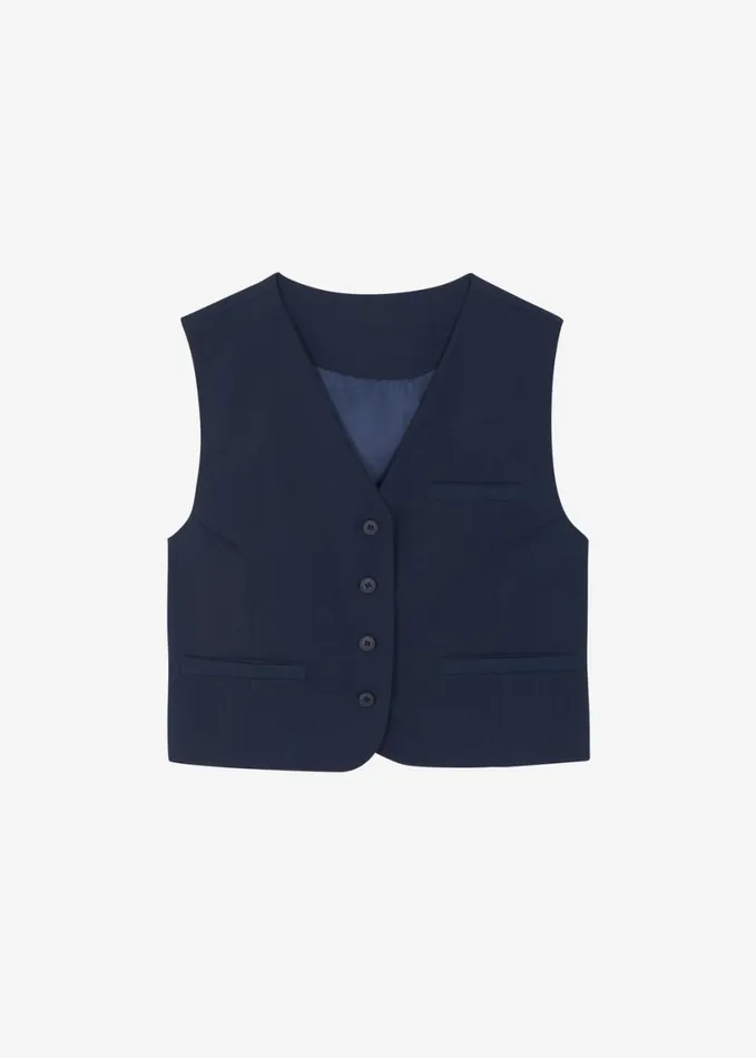 Clothing Women The Frankie Shop Ayah Vest 8211 Navy