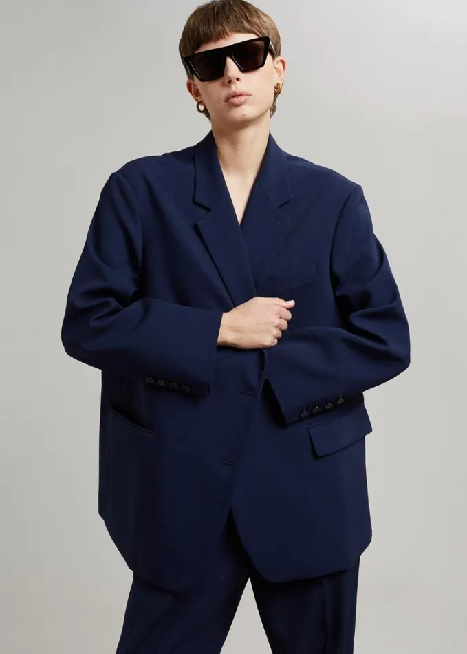 Clothing Women The Frankie Shop Bea Blazer 8211 Midnight Blue