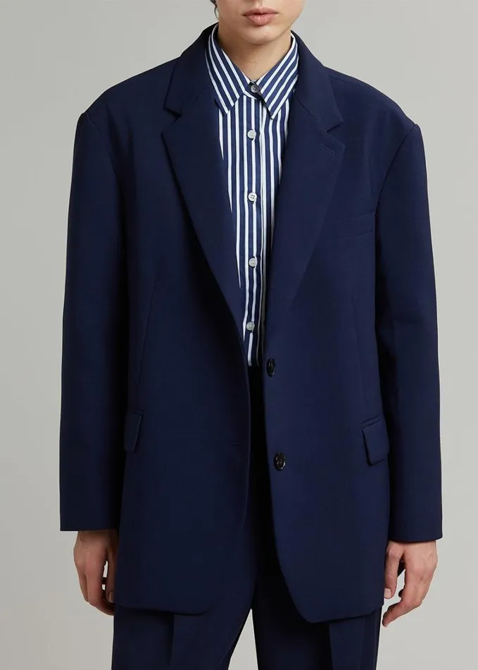 Clothing Women The Frankie Shop Bea Blazer 8211 Midnight Blue