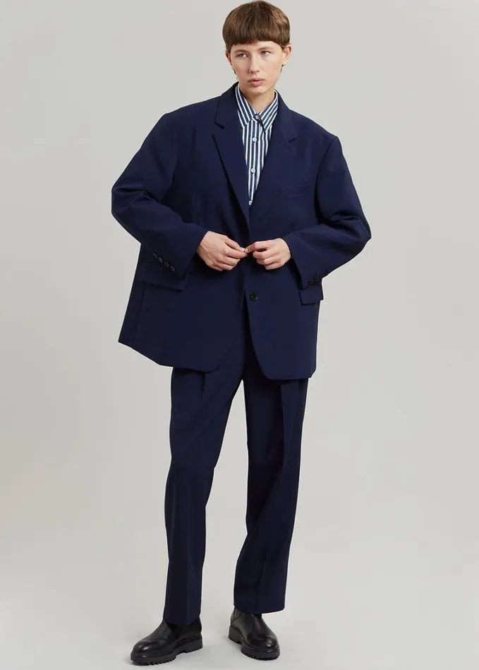 Clothing Women The Frankie Shop Bea Blazer 8211 Midnight Blue