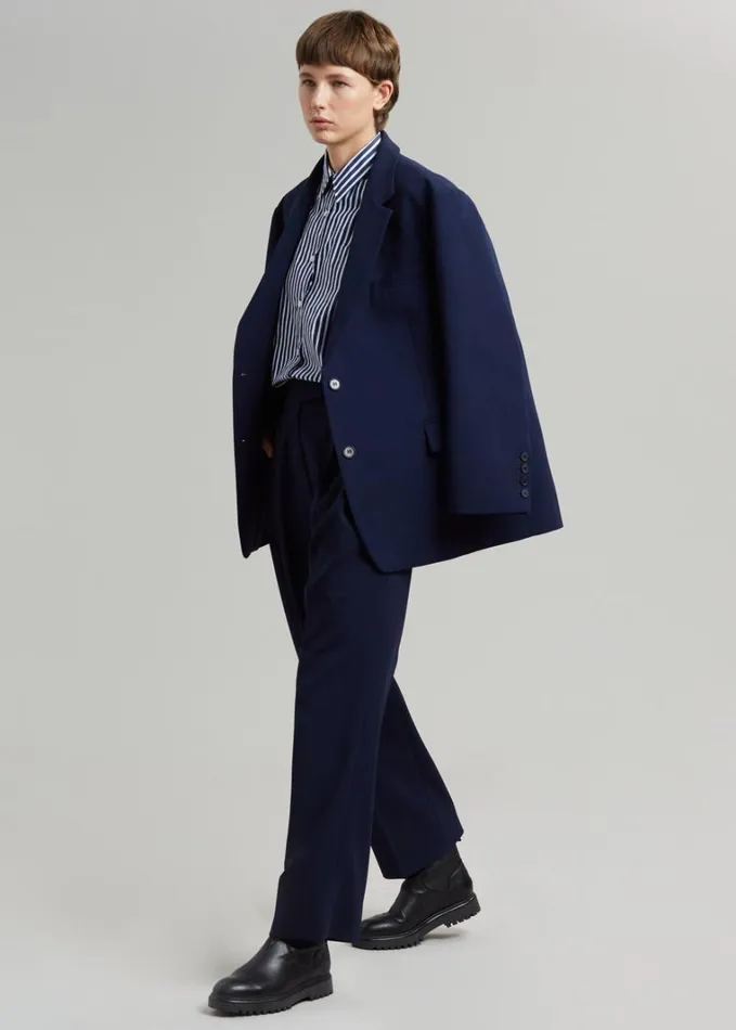 Clothing Women The Frankie Shop Bea Blazer 8211 Midnight Blue