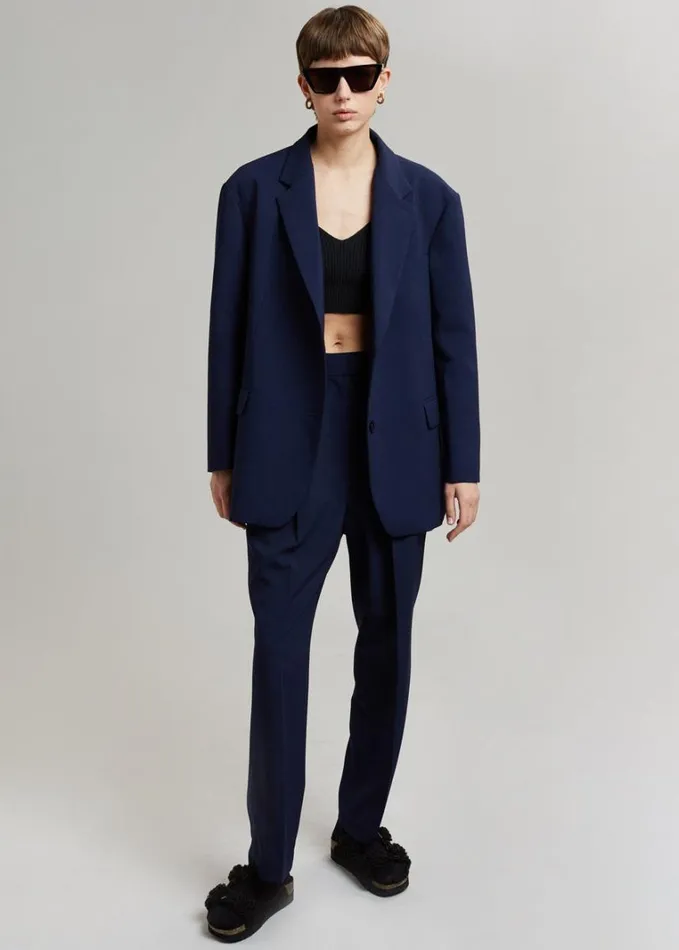 Clothing Women The Frankie Shop Bea Blazer 8211 Midnight Blue