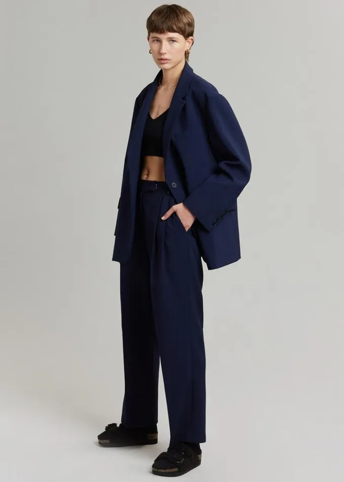 Clothing Women The Frankie Shop Bea Blazer 8211 Midnight Blue