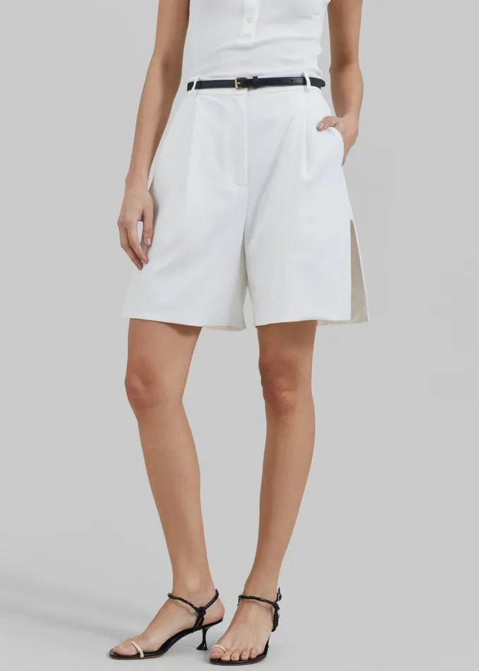Clothing Women The Frankie Shop Bevza Shorts With Slits 8211 Ivory