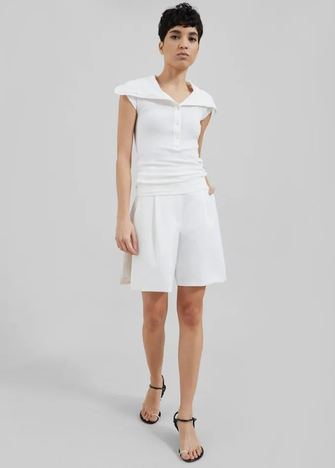 Clothing Women The Frankie Shop Bevza Shorts With Slits 8211 Ivory