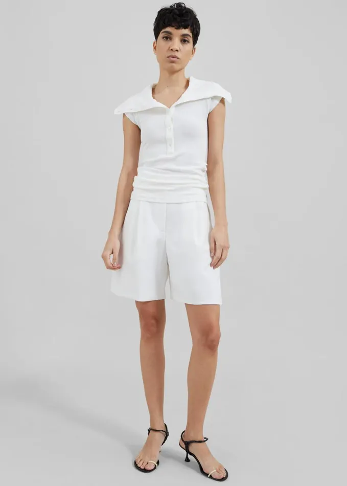 Clothing Women The Frankie Shop Bevza Shorts With Slits 8211 Ivory