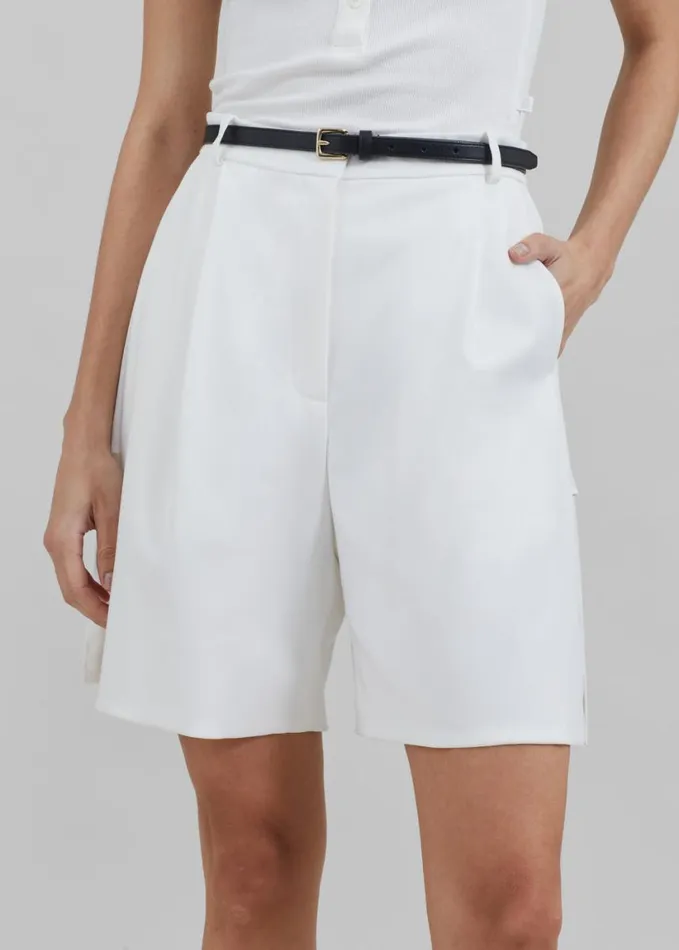 Clothing Women The Frankie Shop Bevza Shorts With Slits 8211 Ivory