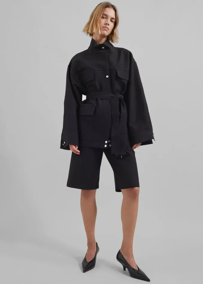Clothing Women The Frankie Shop Cairo Bermuda Shorts 8211 Black