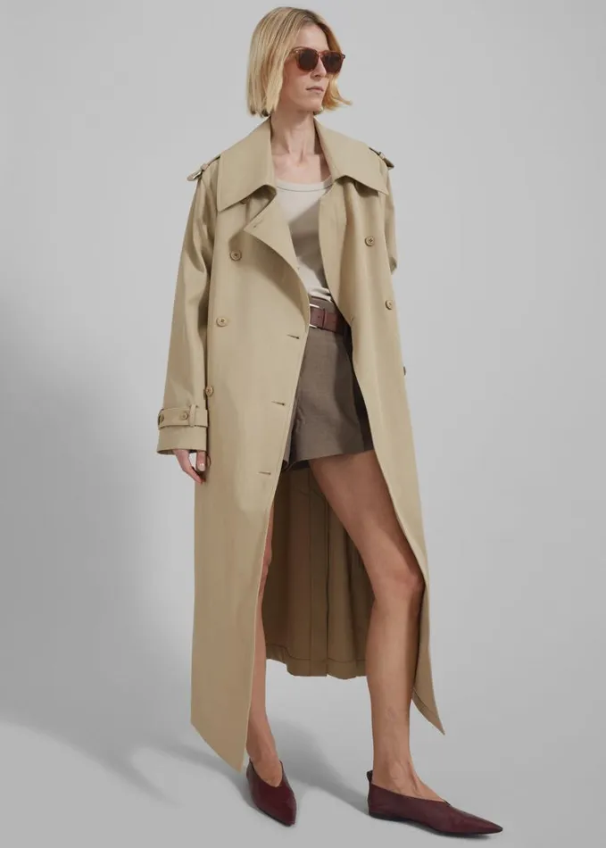 Clothing Women The Frankie Shop Coline Trench Coat 8211 Beige