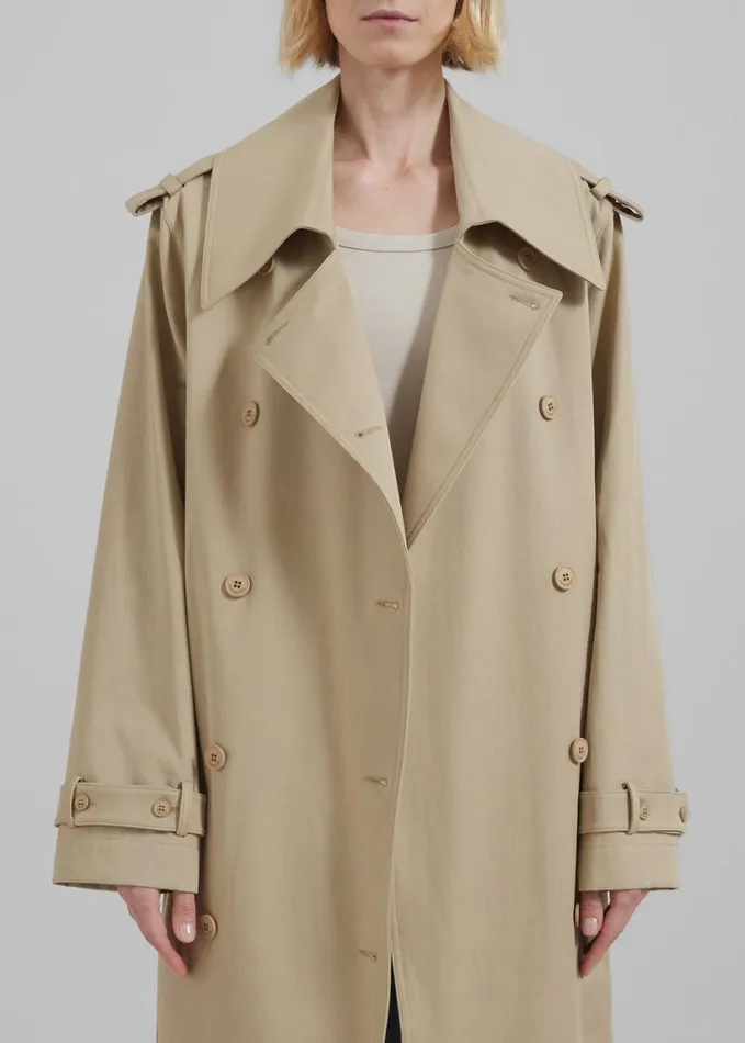 Clothing Women The Frankie Shop Coline Trench Coat 8211 Beige