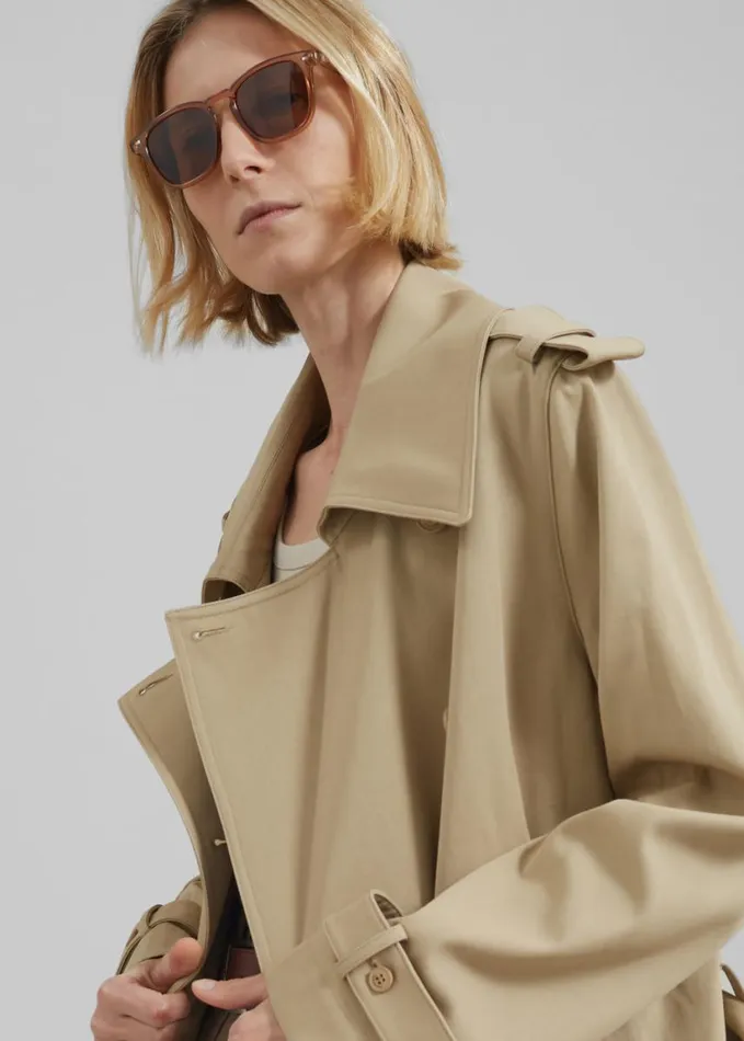 Clothing Women The Frankie Shop Coline Trench Coat 8211 Beige
