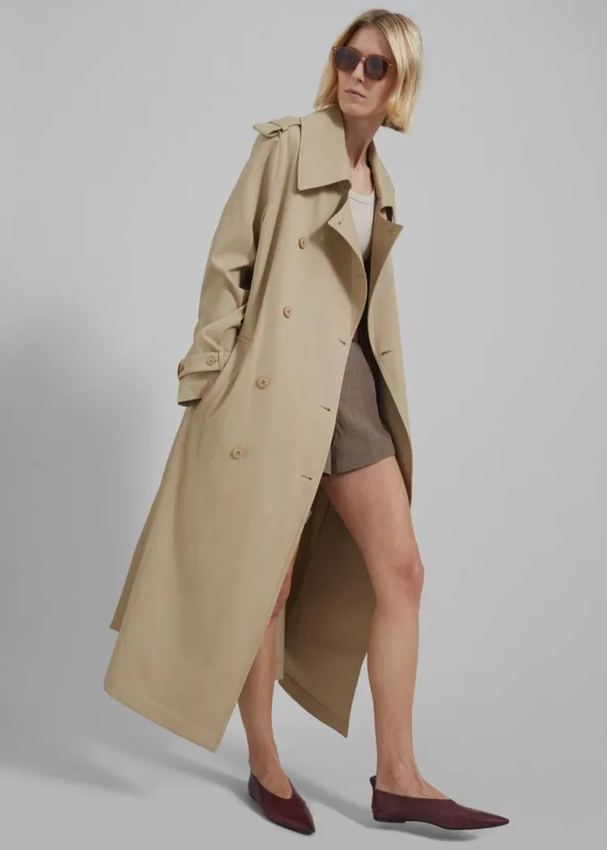 Clothing Women The Frankie Shop Coline Trench Coat 8211 Beige