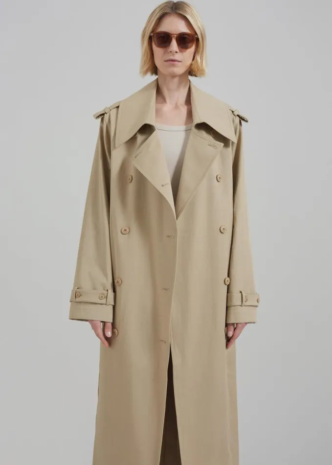 Clothing Women The Frankie Shop Coline Trench Coat 8211 Beige
