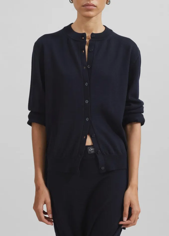 Clothing Women The Frankie Shop Coperni Knotted Sleeved Cardigan 8211 Blue