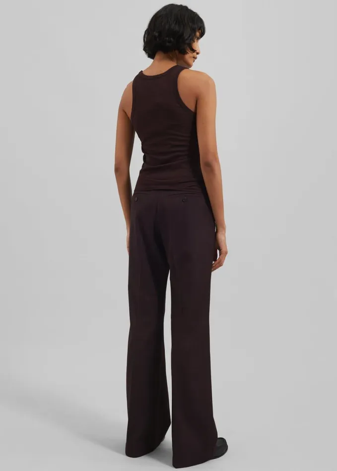 Clothing Women The Frankie Shop Coperni Lightweight Logo Tank Top 8211 Brown