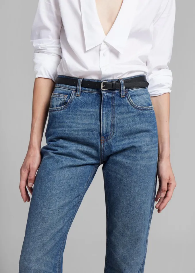 Clothing Women The Frankie Shop Coperni Straight Leg Denim Pants 8211 Blue