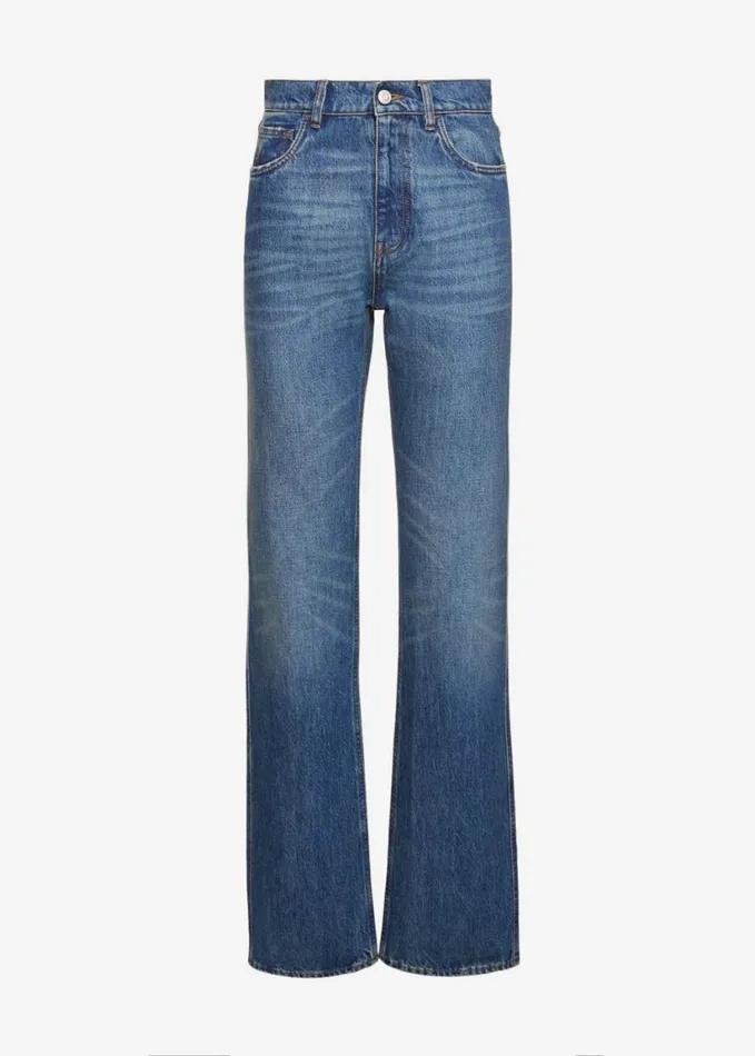 Clothing Women The Frankie Shop Coperni Straight Leg Denim Pants 8211 Blue