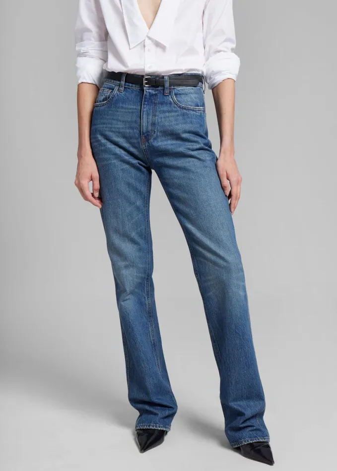 Clothing Women The Frankie Shop Coperni Straight Leg Denim Pants 8211 Blue