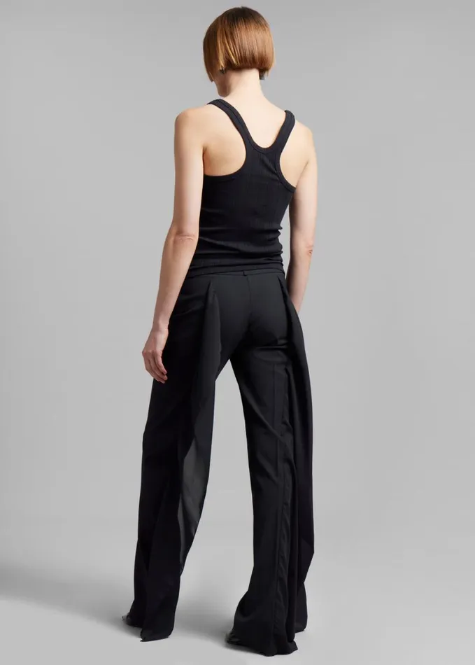 Clothing Women The Frankie Shop Coperni Voile Tailored Trousers 8211 Black