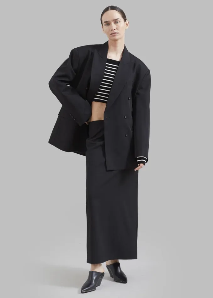 Clothing Women The Frankie Shop Demi Pencil Skirt 8211 Black