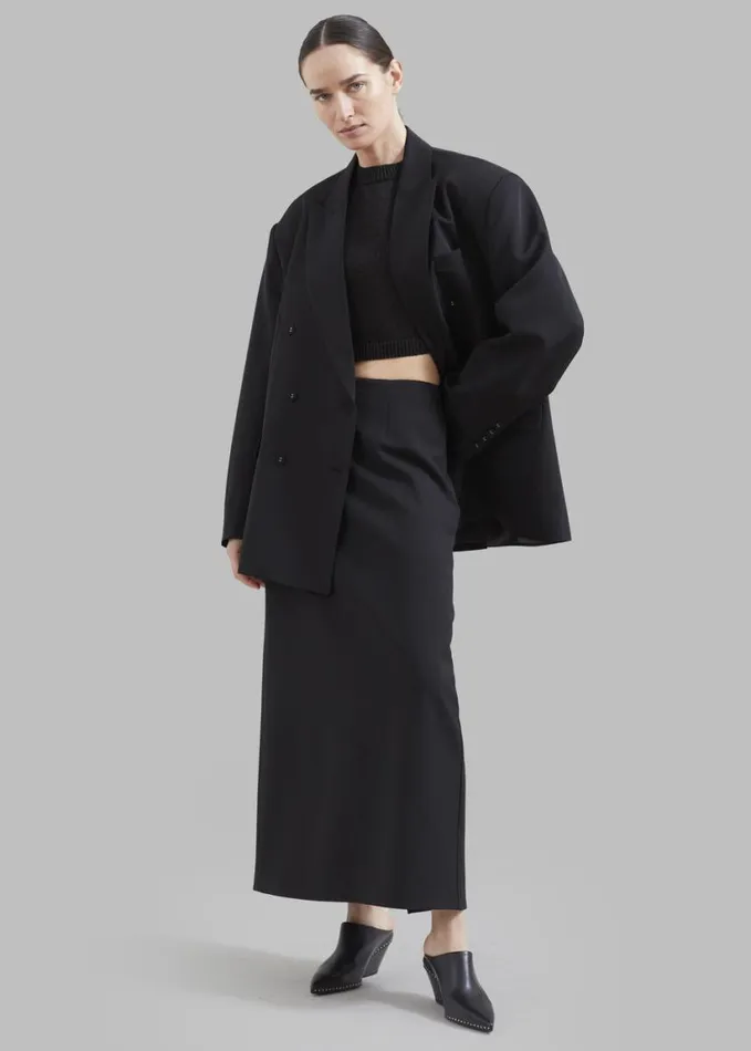 Clothing Women The Frankie Shop Demi Pencil Skirt 8211 Black