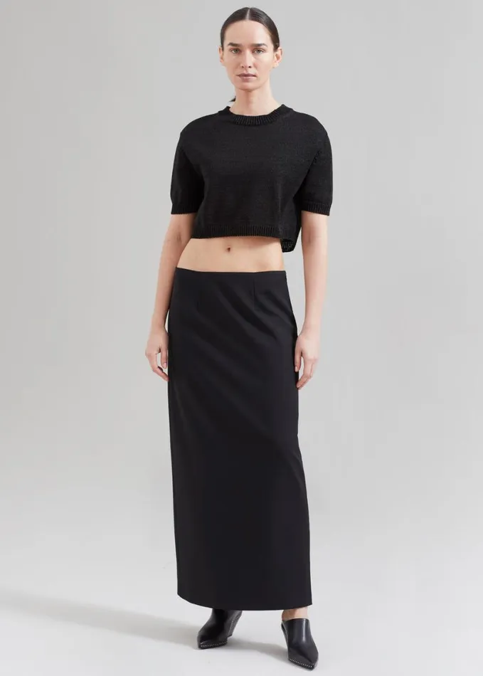 Clothing Women The Frankie Shop Demi Pencil Skirt 8211 Black