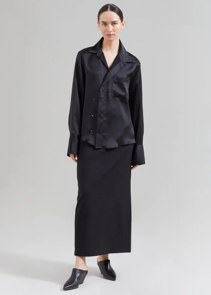 Clothing Women The Frankie Shop Demi Pencil Skirt 8211 Black