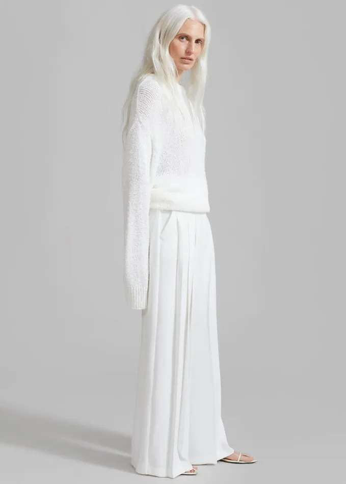 Clothing Women The Frankie Shop Dillon Pleated Pants 8211 White