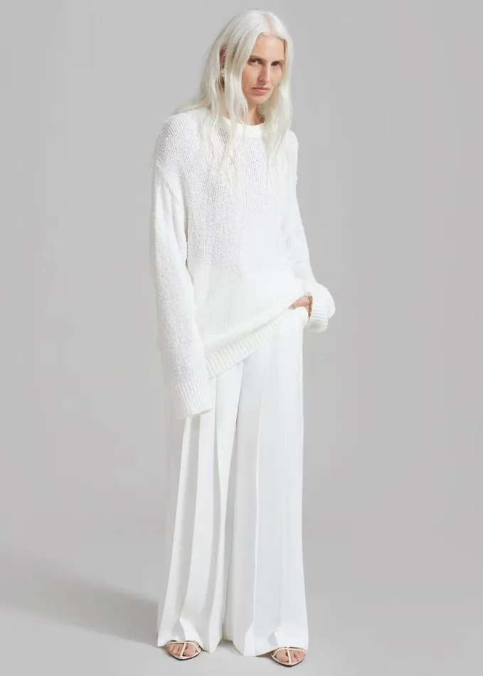 Clothing Women The Frankie Shop Dillon Pleated Pants 8211 White