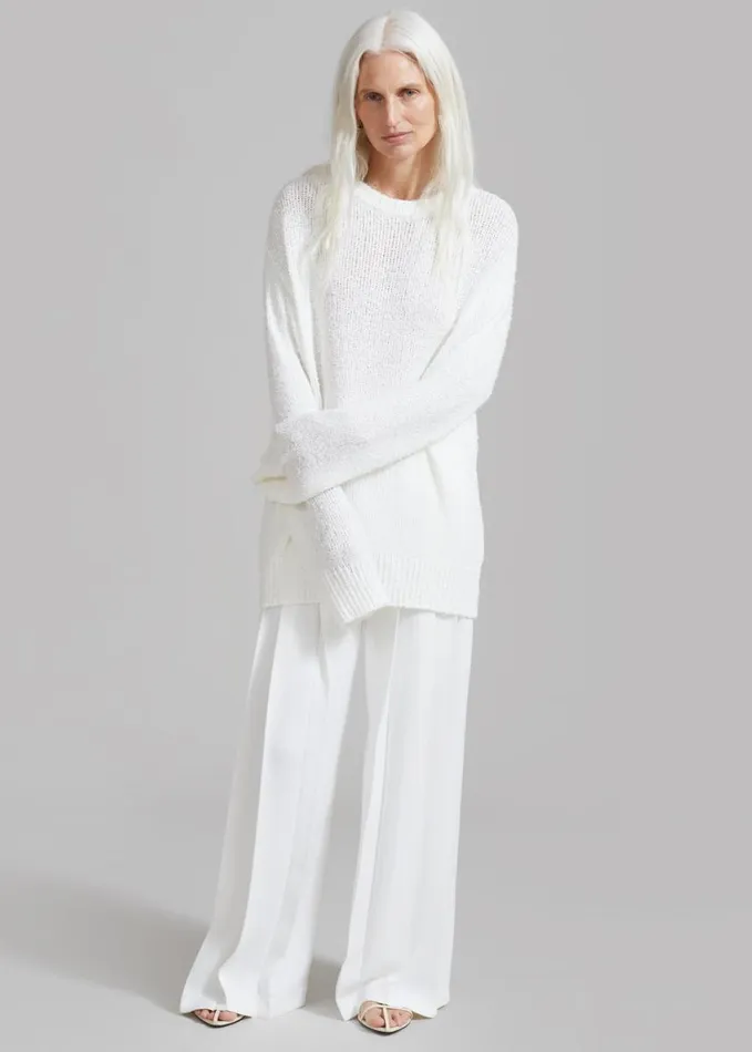 Clothing Women The Frankie Shop Dillon Pleated Pants 8211 White
