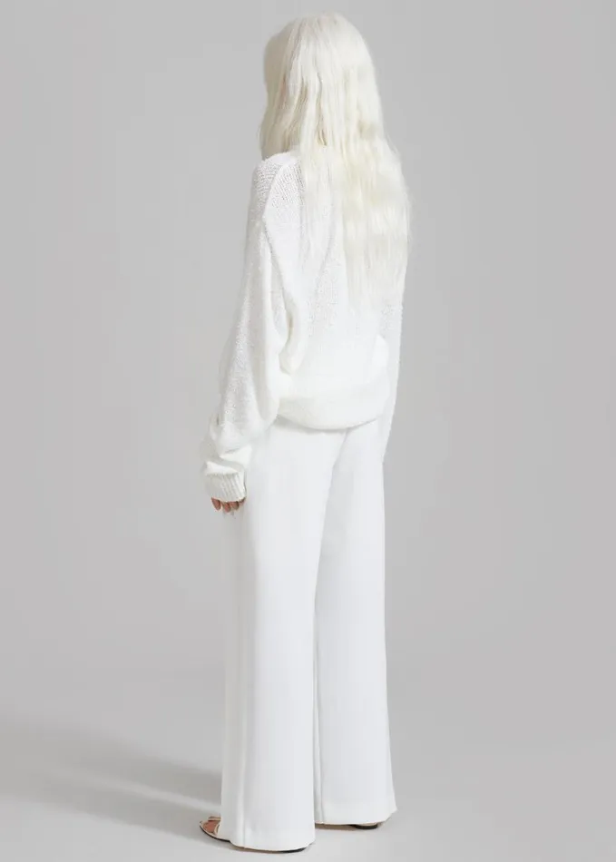 Clothing Women The Frankie Shop Dillon Pleated Pants 8211 White