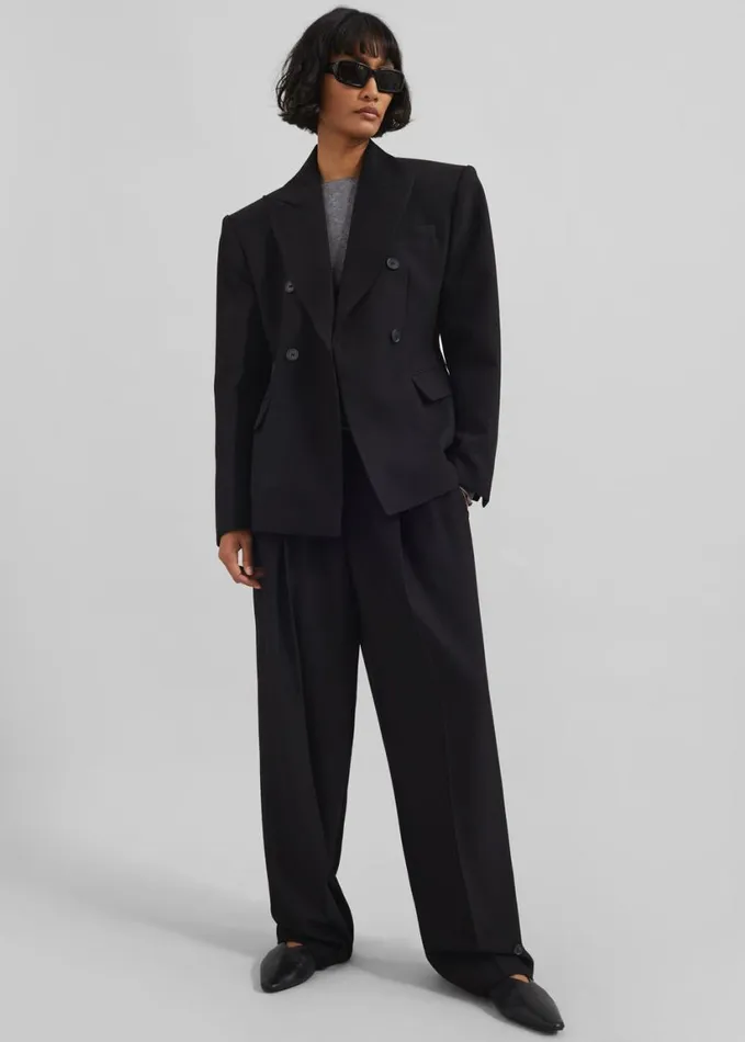 Clothing Women The Frankie Shop Dina Pleated Trousers 8211 Black