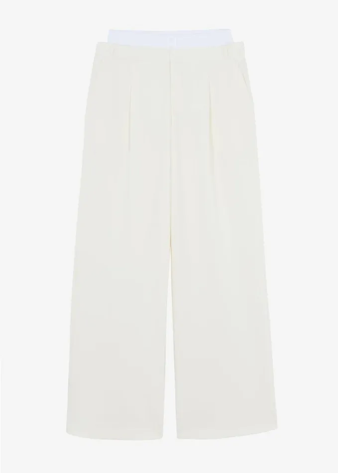 Clothing Women The Frankie Shop Ellie Darted Boxer Trousers 8211 Cream