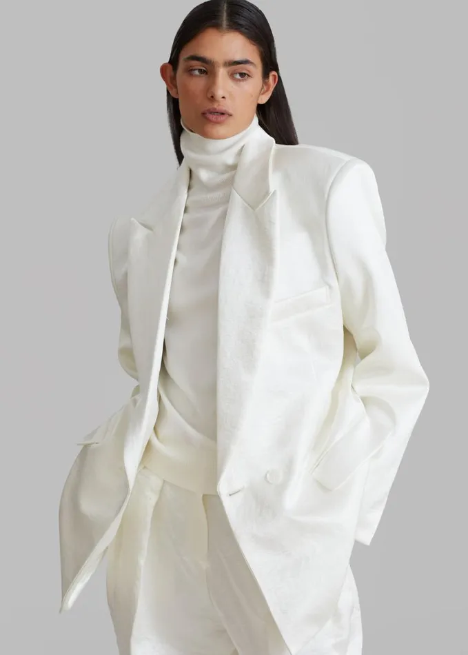 Clothing Women The Frankie Shop Elvira Blazer 8211 Ivory