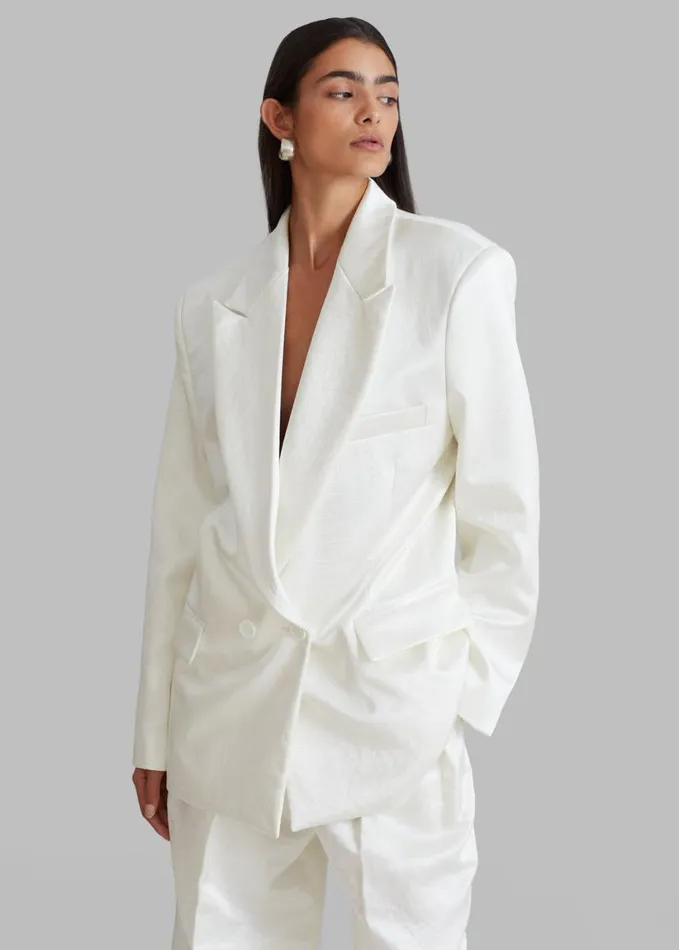 Clothing Women The Frankie Shop Elvira Blazer 8211 Ivory