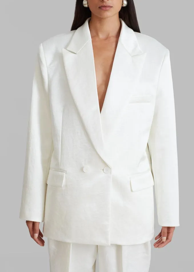 Clothing Women The Frankie Shop Elvira Blazer 8211 Ivory