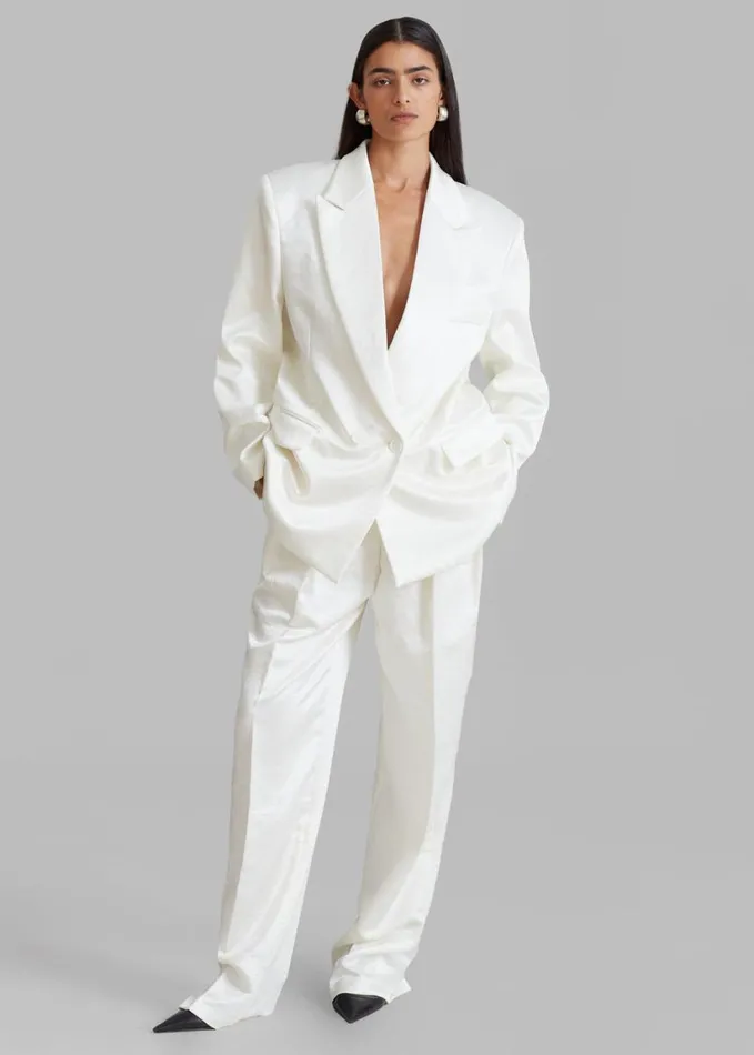 Clothing Women The Frankie Shop Elvira Blazer 8211 Ivory