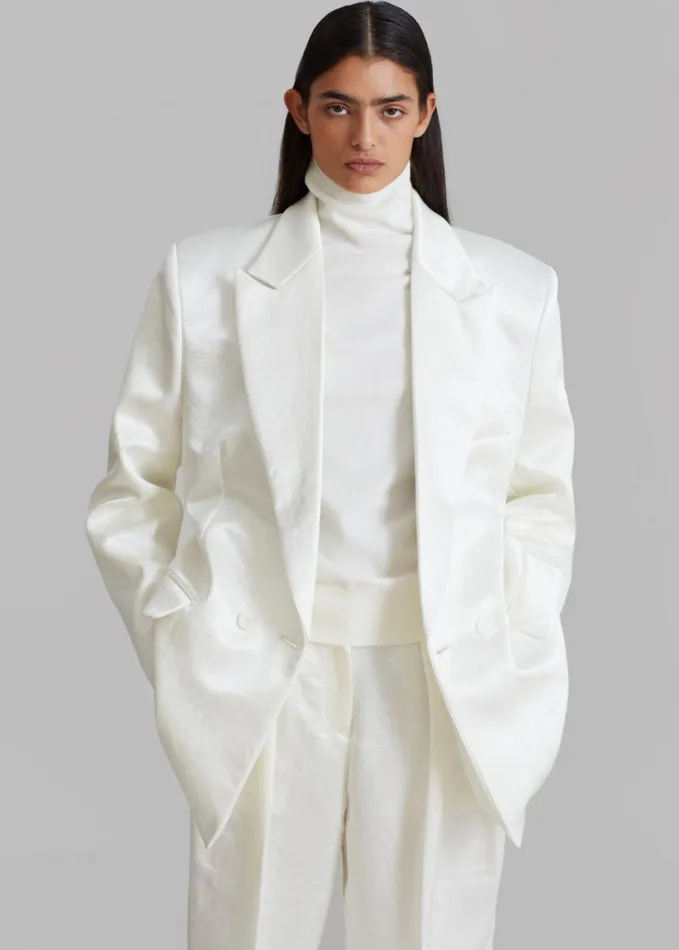 Clothing Women The Frankie Shop Elvira Blazer 8211 Ivory