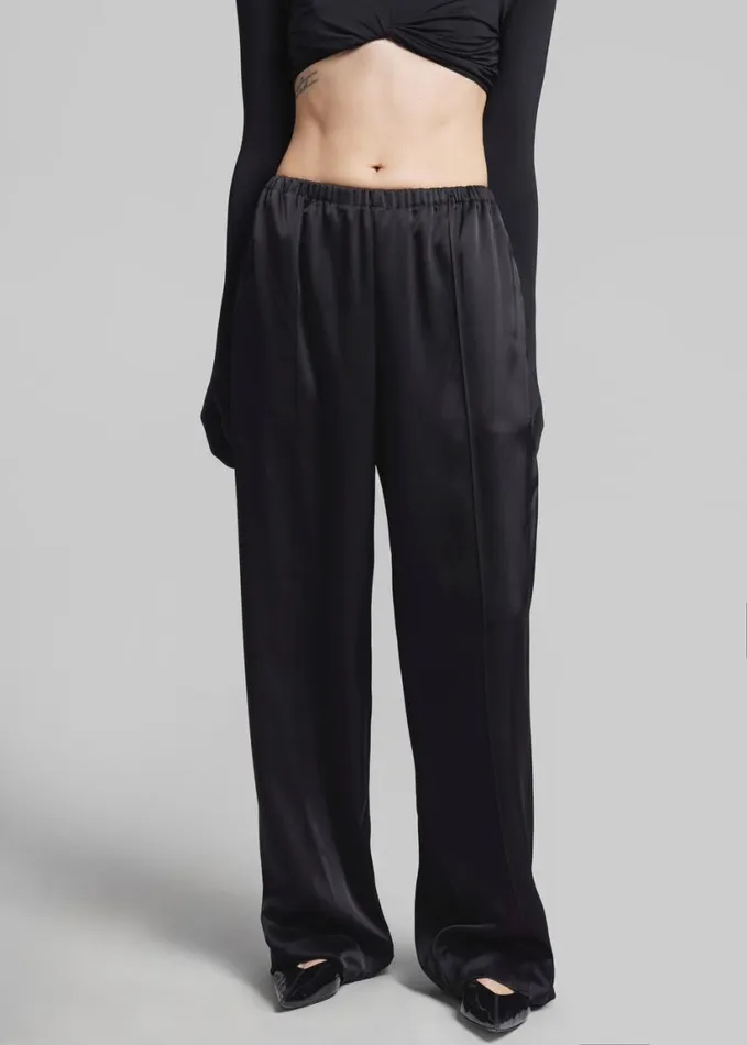 Clothing Women The Frankie Shop Esse Studios Classico Tuck Pants 8211 Black