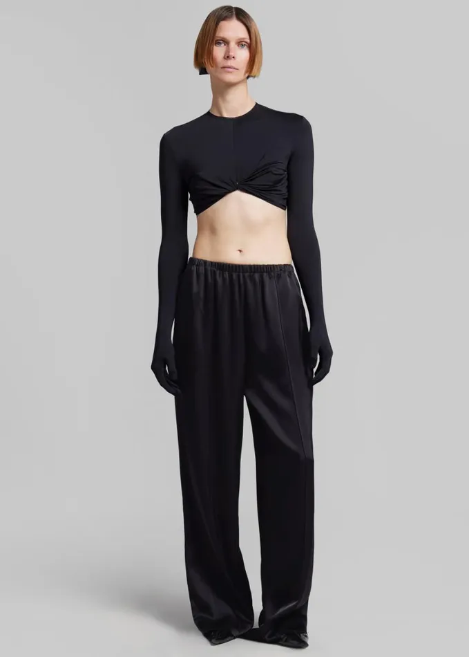 Clothing Women The Frankie Shop Esse Studios Classico Tuck Pants 8211 Black