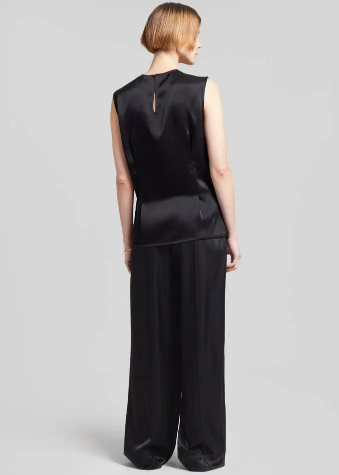 Clothing Women The Frankie Shop Esse Studios Classico Tuck Pants 8211 Black